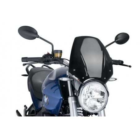 windscreen with handguards for naked motorcycle