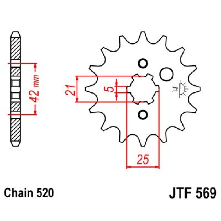 JT SPROCKETS Front drive sprocket F569