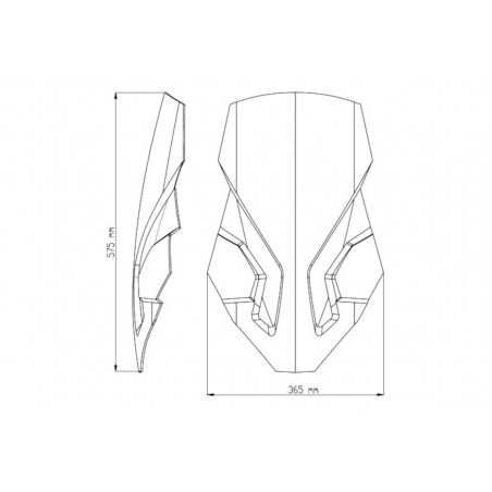 accessorio per parabrezza manuale per cupole per parabrezza touring