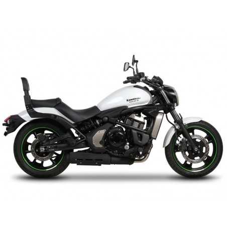 chromed passenger back support for motorcycle