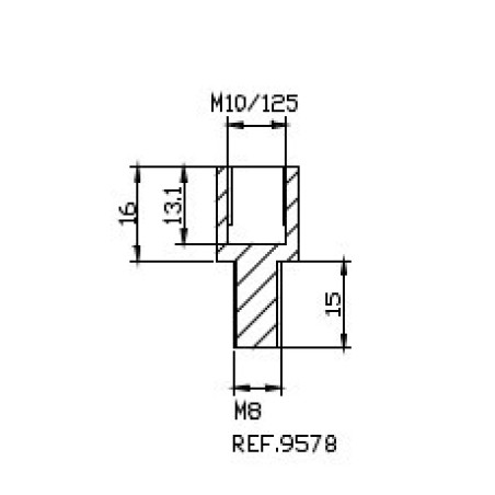 rearview mirror adaptor hi-tech m10 - m8