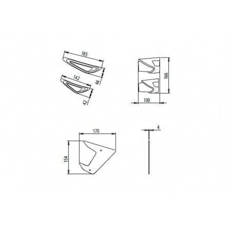 conjunto de alerones downforce