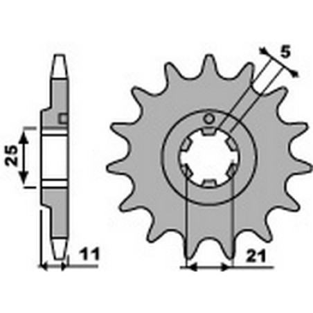 pignone catena 530