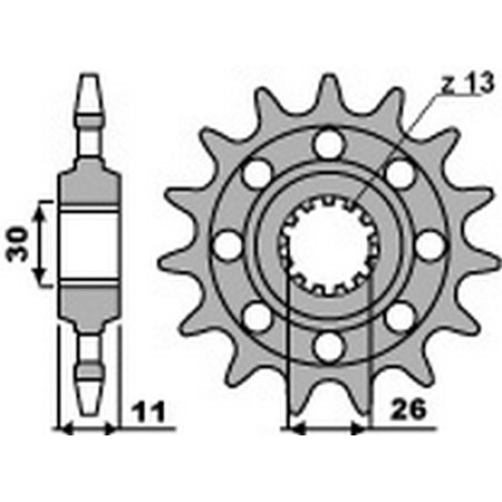 piñon para cadena 520