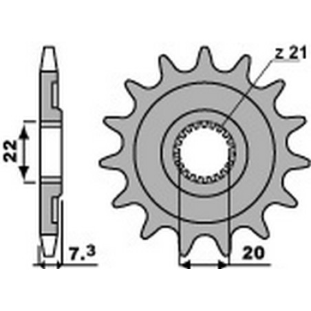 roda dentada de corrente 520