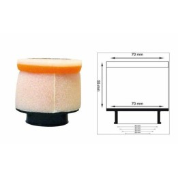 cylindrisk luftfilter ø63 mm 158722