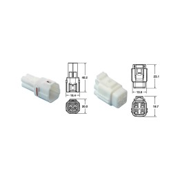 conjunto de conectores de 4 vias 090 smto 0.85mm-1.25mm 5 u