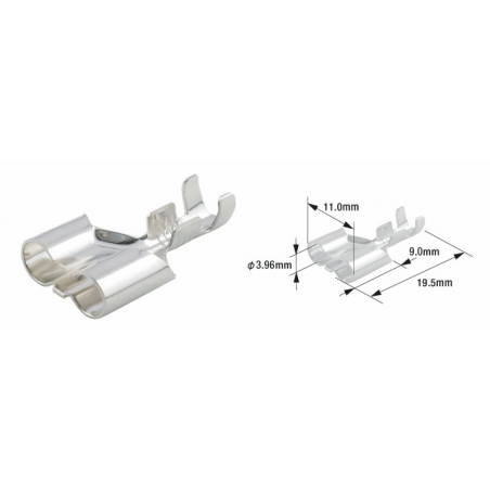 terminal de cable doble hembra universal