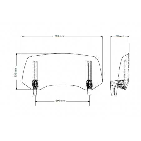 multi-adjustable visor 2.0. clip-on 325x140