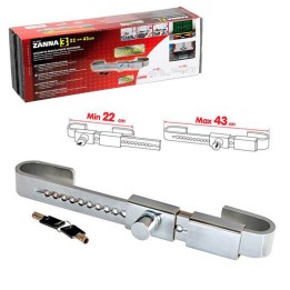 cierre de seguridad ajustable de acero inoxidable para puertas traseras de camiones y contenedores con doble llave incluida 22-43 cm