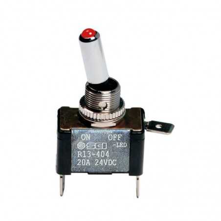 aluminum 2-terminal 12/24v 20a toggle switch with indicator light led