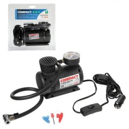 compresor con manómetro 12v 200w para neumáticos
