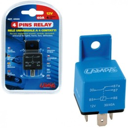 universal relay 4 pins 12v 30/40a - lampa