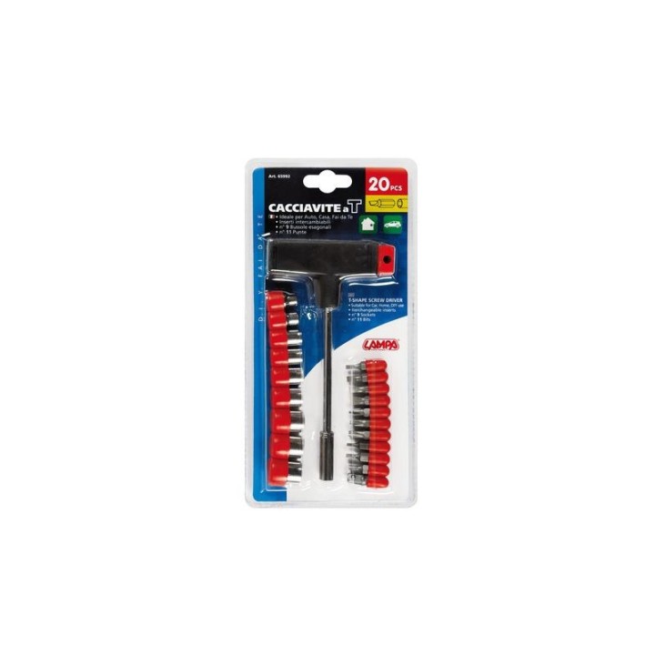 LAMPA Kit 20 socket wrenches + screwdriver bits LAM65992