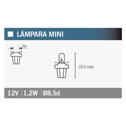 cutie de 10 lămpi 2721mf 12v1,2w