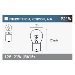 bombilla para motocicletas 7506 p21w
