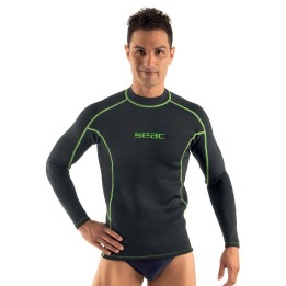 camiseta térmica hombre de neopreno manga larga fit 2 mm - ideal para deportes acuáticos
