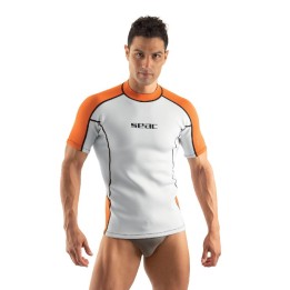 camiseta térmica hombre de neopreno manga corta fit 2 mm