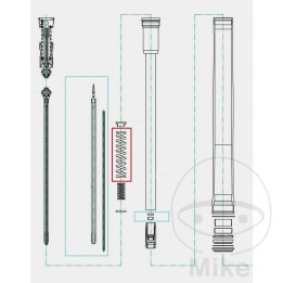 spare spring for suspension fork