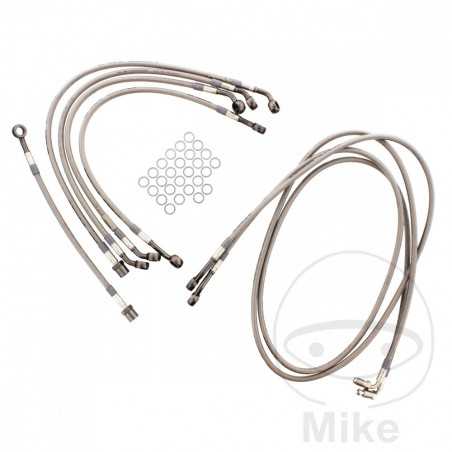kit 7 linhas de freio de metal