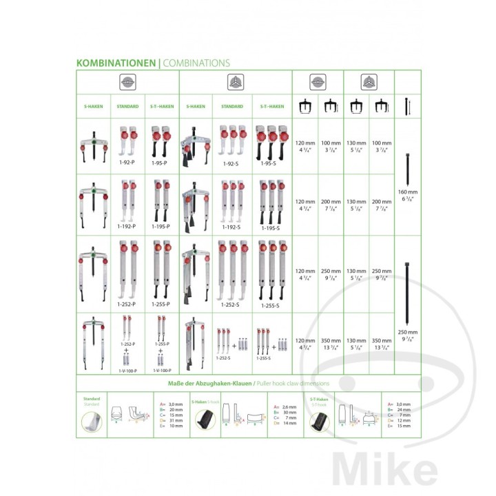 KUKKO Set estrattore 2 e 3 bracci 646.00.40