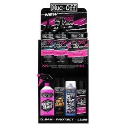 expositor per a productes de neteja de moto.