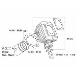 komplet cylindersæt ø40 mm