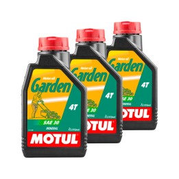 kit 3x aceite de motor garden 4t sae 30 1l