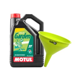 kit aceite de motor + embudo garden 2t 5l