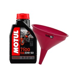 kit de aceite de motor + embudo 7100 20w50 4t 1l