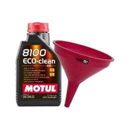 kit de aceite de motor + embudo 8100 eco-clean 0w20