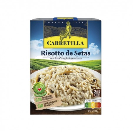 prato de risoto de cogumelos