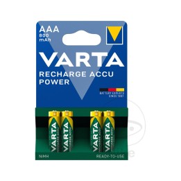 confezione da 4 piccole batterie ricaricabili pronte all'uso aaa power
