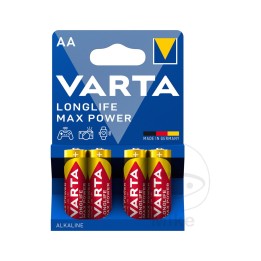 pack of 4 medium batteries aa longlife max power