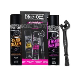motorcycle chain maintenance kit with cleaner, grease and brush