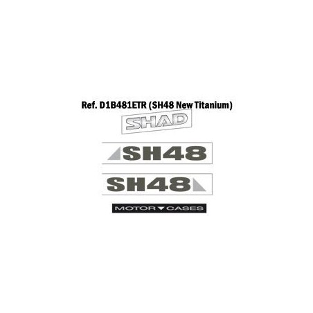 recambio adhesivos pegatinas top case baul o maleta gris oscuro sh48