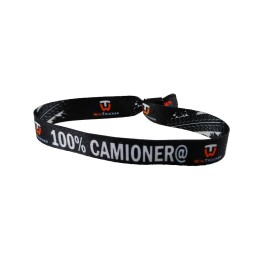 pulseira com mensagem 100% trucker