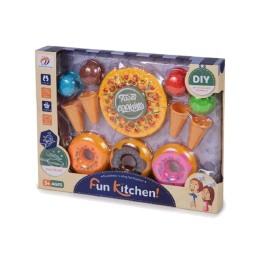 spielküche mit eis und donuts 26,50x35x4,50cm
