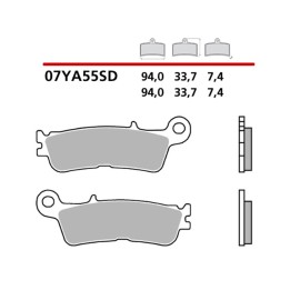 pastillas de freno sinterizadas 07ya55sd