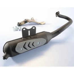 tubo escape tubarro polini aço preto original homologado 0309