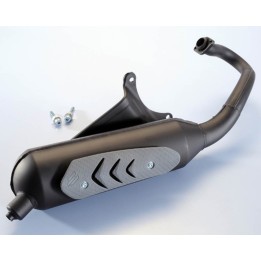 tubo di scappamento tipo tubarro polini acciaio nero originale omologato 0310