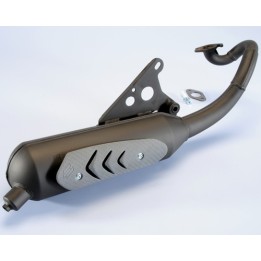 tubo de escape de acero negro original homologado tubarro 200