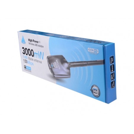 antena wi-fi com conector usb 3000 mw