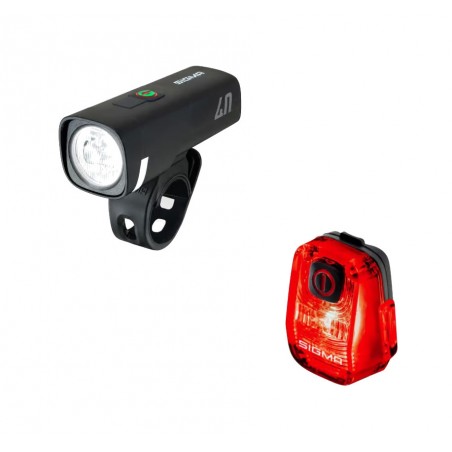juego de luces delantera y trasera aura 40 nyte 10 usb