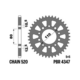 corona plat d'acer c45 estàndard 473-520