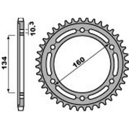 corona plato trasmision de aluminio 42 520