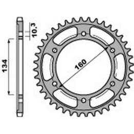corona plato trasmision de aluminio 46 525