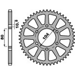 corona plato trasmision de acero 40 520