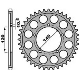 corona plato trasmision de acero 43 530
