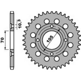 corona plato trasmision de acero 38 530